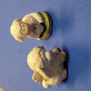 Lot of Two Lamb Figurines for Baby's Room